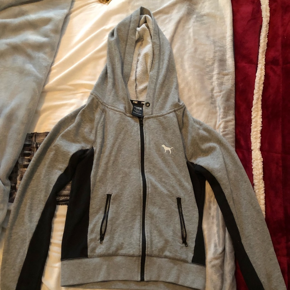 Vs pink zip up hoodie